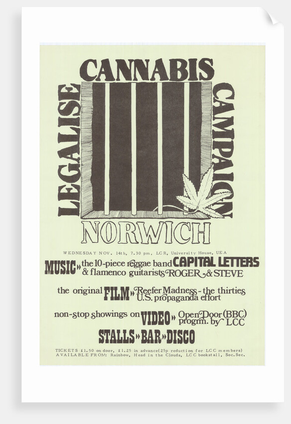 Legalise Cannabis Poster by Rokpool